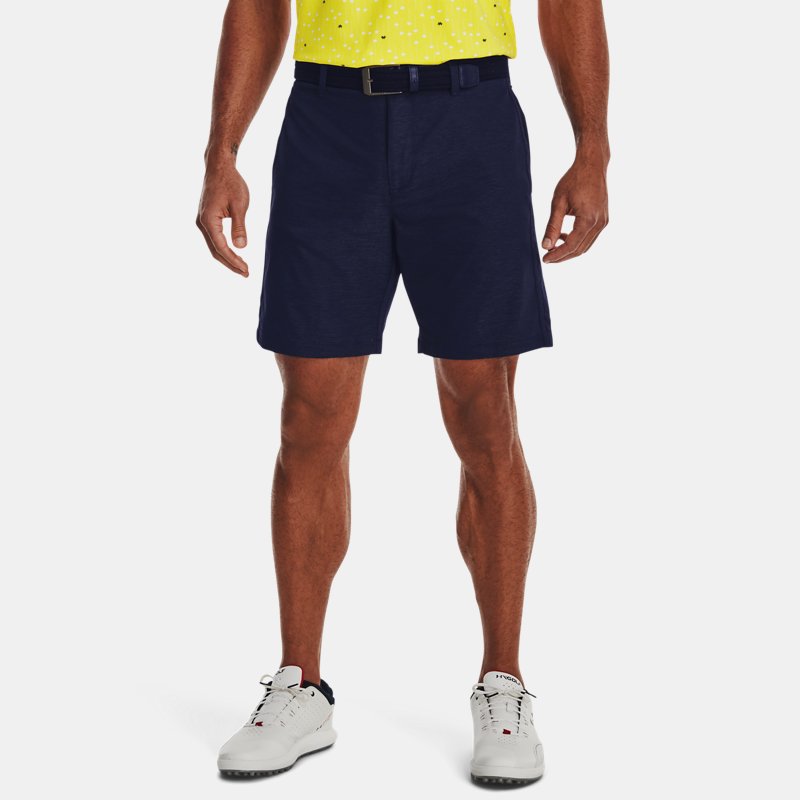 Short Under Armour Iso-Chill Airvent pour homme Midnight Bleu Marine / Halo Gris 40